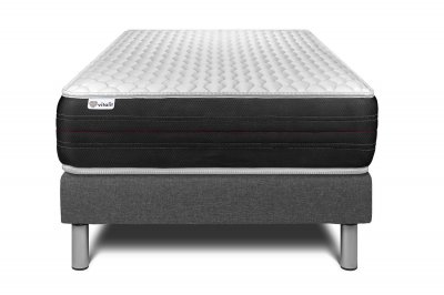 VITALIT Ensemble VITALSPRING 90 x 190 cm sommier Kit gris