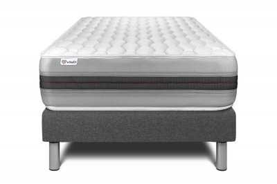 VITALIT Ensemble VITALSPRING RECOVER 90 x 200 cm sommier Kit gris