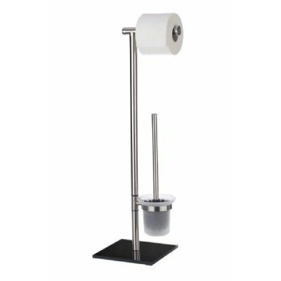 WENKO Ensemble wc sur pied en acier inox lima - mat/noir