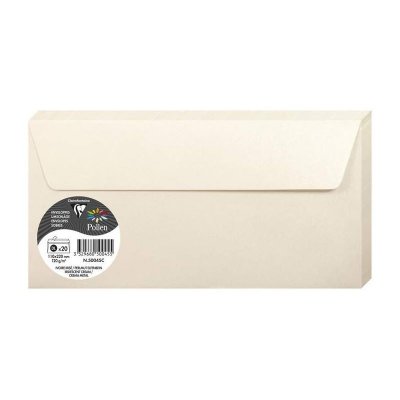 POLLEN Enveloppe  DL 120g ivoire irise Paquet de 20