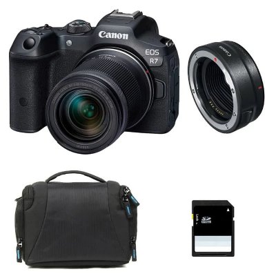 CANON EOS R7 + RF-S 18-150mm F3.5-6.3 IS STM + Sac + Carte SD 8 Go + Bague EF-EOS R 