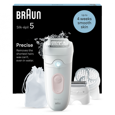 Epilateur &eacute;lectrique Braun Silk &eacute;pil 5 SE 5-060 Blanc et Rose