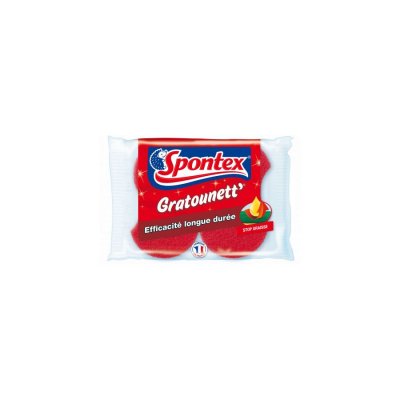 SPONTEX Eponge &Agrave; R&eacute;curer Efficacit&eacute; Longue Dur&eacute;e  - Le Lot De 2