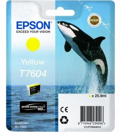 EPSON  Cartouche Orque T7604 Jaune