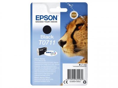 EPSON  Cartouche T0711 - Gu&eacute;pard - Noir