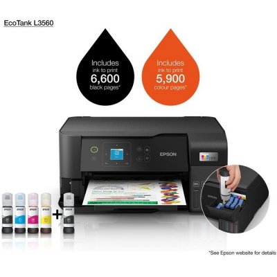 EPSON  EcoTank L3560 Jet d'encre A4 4800 x 1200 DPI 33 ppm Wifi - Neuf
