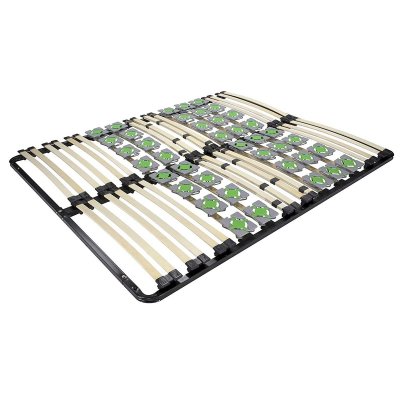 MONMOBILIERDESIGN Ergo sommier &agrave; lattes ergonomique avec plots de soutien 160x200 cm