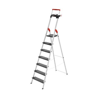 HAILO Escabeau de s&eacute;curit&eacute; pliable en aluminium 7 marches larges  L100