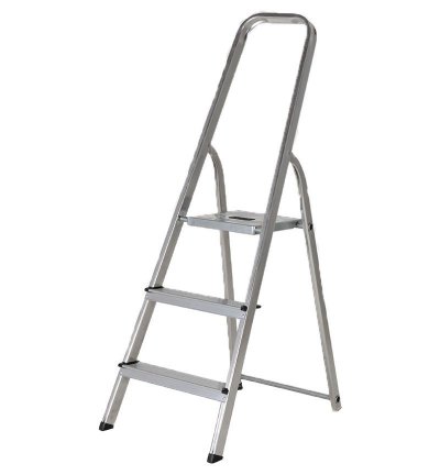 SELEKTA Escabeau domestique pliable  MixAlu - 3 marches - 2,37m - Hailo