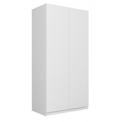 ESME - Armoire double style scandinave chambre &agrave; coucher - Blanc