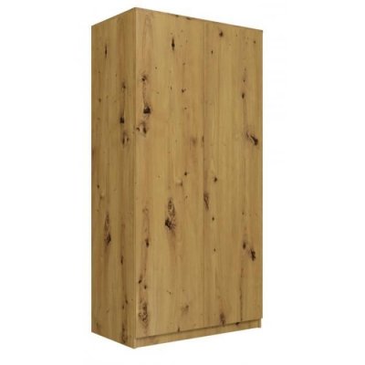 ESME - Armoire double style scandinave chambre &agrave; coucher - Ch&ecirc;ne