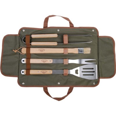 ESSCHERT DESIGN  - Mallette en toile avec ustensiles barbecue