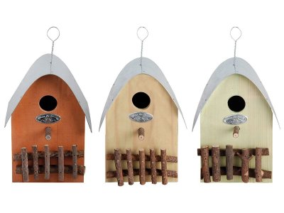 ESSCHERT DESIGN  - Nichoir Maison En Bois Toit Arrondi