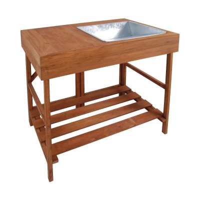 ESSCHERT DESIGN  - Table &agrave; rempoter en bois feuillus