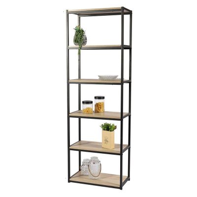 Etag&egrave;re biblioth&egrave;que industrielle Dock - L. 60 x H. 180 cm - Noir