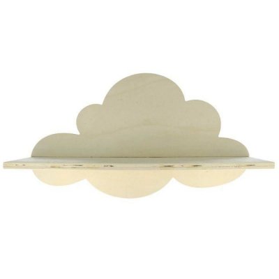 ARTEMIO Etag&egrave;re en bois &agrave; d&eacute;corer - Nuage - 39 cm -  - couleur variant