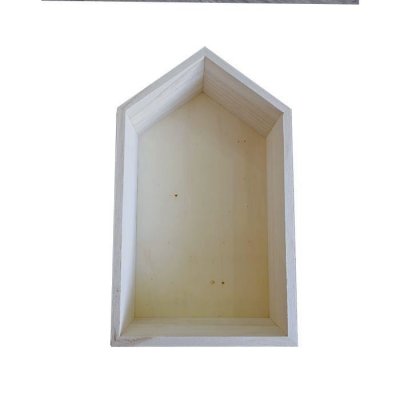 ARTEMIO Etag&egrave;re en bois maison 30,5 x 18 x 10 cm 14001999-M