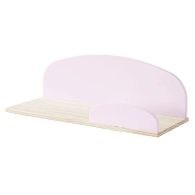 VIPACK Etag&egrave;re enfant en bois brut et laqu&eacute; L65cm KARIBOU rose