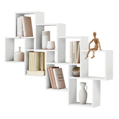 Etag&egrave;re Murale Flottante 11 Compartiments - Blanc