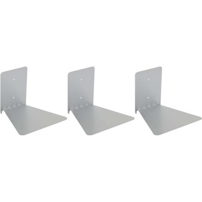 Etag&egrave;res murales en m&eacute;tal argent&eacute;es 13 x 13 cm Conceal Shelf - Umbra