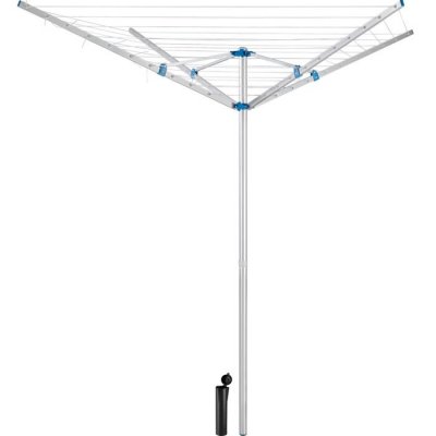 TECTAKE Etendoir &agrave; linge - s&eacute;choir &agrave; linges, cordes &agrave; linges, etendoir d&acute;ext&eacute;rieur - gris