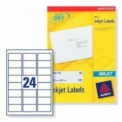 AVERY Etiquette jet d'encre  63,5x 33,9 - boite de 600