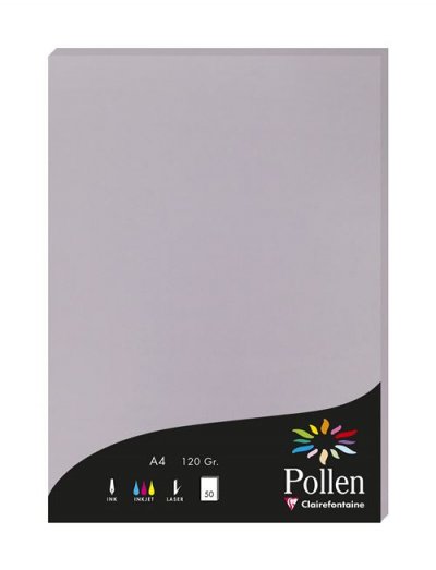 POLLEN BY CLAIREFONTAINE Etui 50 feuilles A4 Pollen 210 x 297 mm Gris Koala
