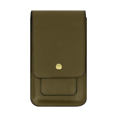 AVIZAR Etui Ceinture pour Smartphone Multipoche Vertical Horizontal Bouton Magn&eacute;tique Vert