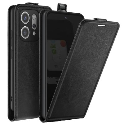 AVIZAR Etui Clapet Vertical pour Oppo Reno 14 Portefeuille Magn&eacute;tique avec Support Noir