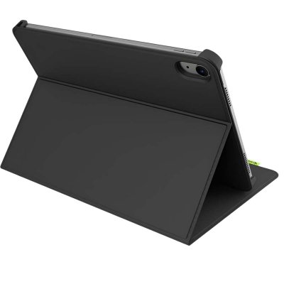 GECKO Etui Folio pour iPad Air 11 Recycl&eacute; El&eacute;gant et Durable S&eacute;rie Cactus Noir