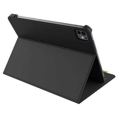 GECKO Etui Folio pour iPad Pro 13 &agrave; Base de Cuir de Cactus Antichoc et Durable Noir
