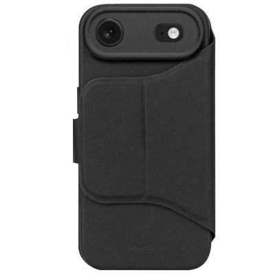 DECODED Etui Folio pour iPhone 17 Air en Silicone Textur&eacute; avec Coque D&eacute;tachable Noir