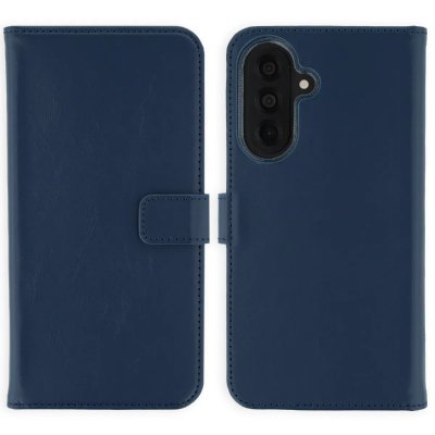 SELENCIA Etui portefeuille en cuir v&eacute;ritable pour Samsung Galaxy A37 (5G) - Bleu fonc&eacute;