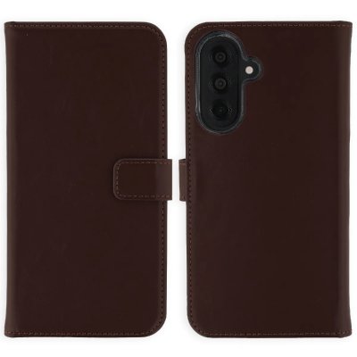 SELENCIA Etui portefeuille en cuir v&eacute;ritable pour Samsung Galaxy A37 (5G) - Marron fonc&eacute;