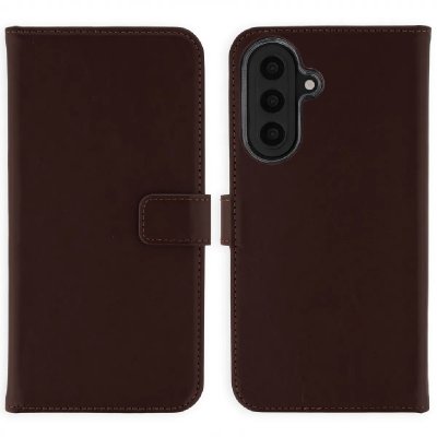 SELENCIA Etui portefeuille en cuir v&eacute;ritable pour Samsung Galaxy A57 (5G) - Marron fonc&eacute;