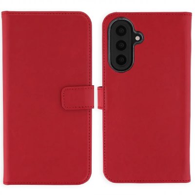 SELENCIA Etui portefeuille en cuir v&eacute;ritable pour Samsung Galaxy A57 (5G) - Rouge