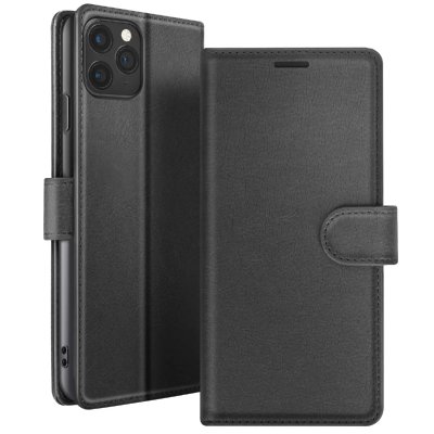 ZANAE Etui Portefeuille pour iPhone 11 Pro Support et Languette Magn&eacute;tique Zana&eacute; Noir