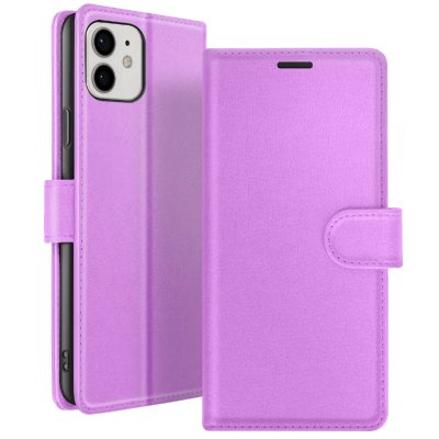 ZANAE Etui Portefeuille pour iPhone 12 et 12 Pro Support et Languette Magn&eacute;tique Zana&eacute; Violet
