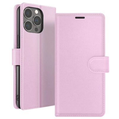 ZANAE Etui Portefeuille pour iPhone 13 Pro Support et Languette Magn&eacute;tique Zana&eacute; Rose