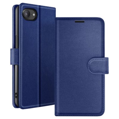ZANAE Etui Portefeuille pour iPhone 16e Support et Languette Magn&eacute;tique Zana&eacute; Bleu nuit