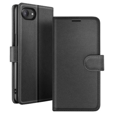 ZANAE Etui Portefeuille pour iPhone 16e Support et Languette Magn&eacute;tique Zana&eacute; Noir
