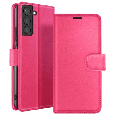 ZANAE Etui Portefeuille pour Samsung Galaxy S22 Plus Support et Languette Zana&eacute; Fuchsia