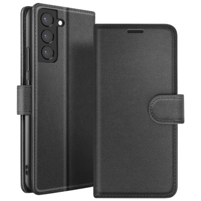 ZANAE Etui Portefeuille pour Samsung Galaxy S22 Plus Support et Languette Zana&eacute; Noir