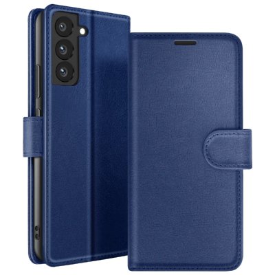 ZANAE Etui Portefeuille pour Samsung Galaxy S22 Support et Languette Zana&eacute; Bleu nuit