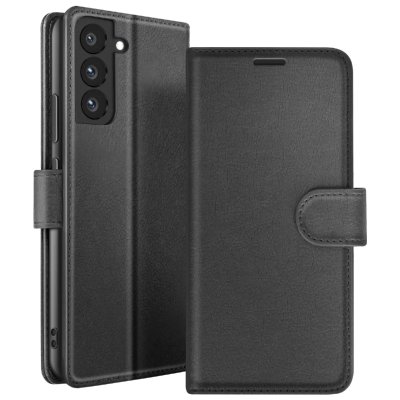 ZANAE Etui Portefeuille pour Samsung Galaxy S22 Support et Languette Zana&eacute; Noir
