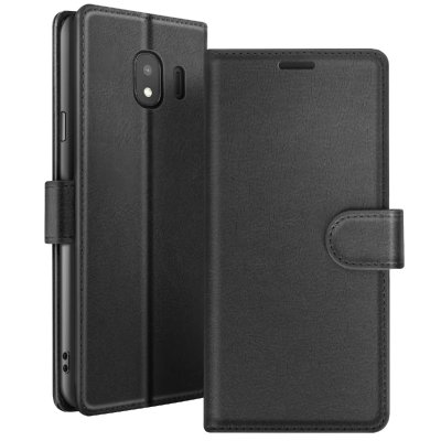ZANAE Etui Portefeuille pour Samsung J4 Support et Languette Magn&eacute;tique Zana&eacute; Noir