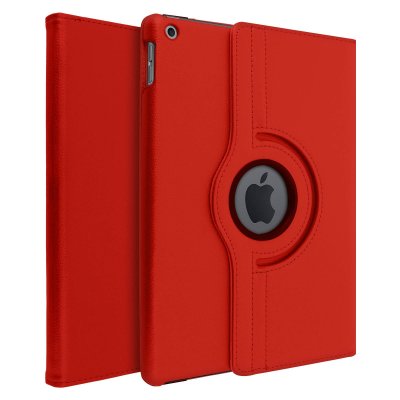 AVIZAR Etui pour iPad 2021 2020 et 2019 10.2 Int&eacute;grale Support Rotatif 360&deg; Rouge