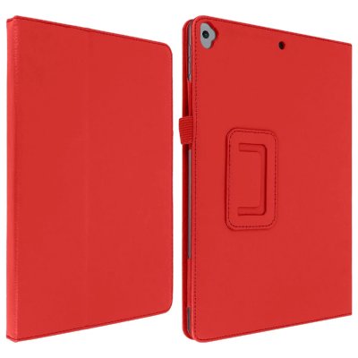 AVIZAR Etui pour iPad 2021 2020 et 2019 10.2 Int&eacute;rieur Soft Touch Fonction Support Rouge