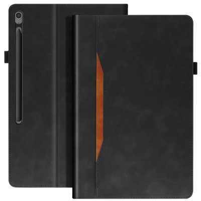 AVIZAR Etui pour Samsung Tab S10 FE Plus Clapet Portefeuille Support Vid&eacute;o Noir