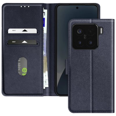 AVIZAR Etui pour Xiaomi 15 Clapet Portefeuille et Support Vid&eacute;o Bleu nuit
